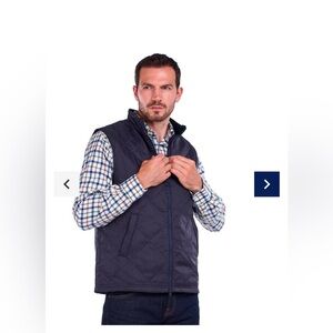 BARBOUR FINN GILET QUILTED NAVY VEST EXCELLENT MENS XL